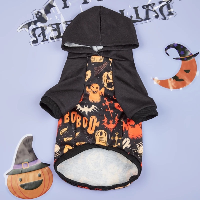 Halloween Print Pet Hoodie Sweatshirt