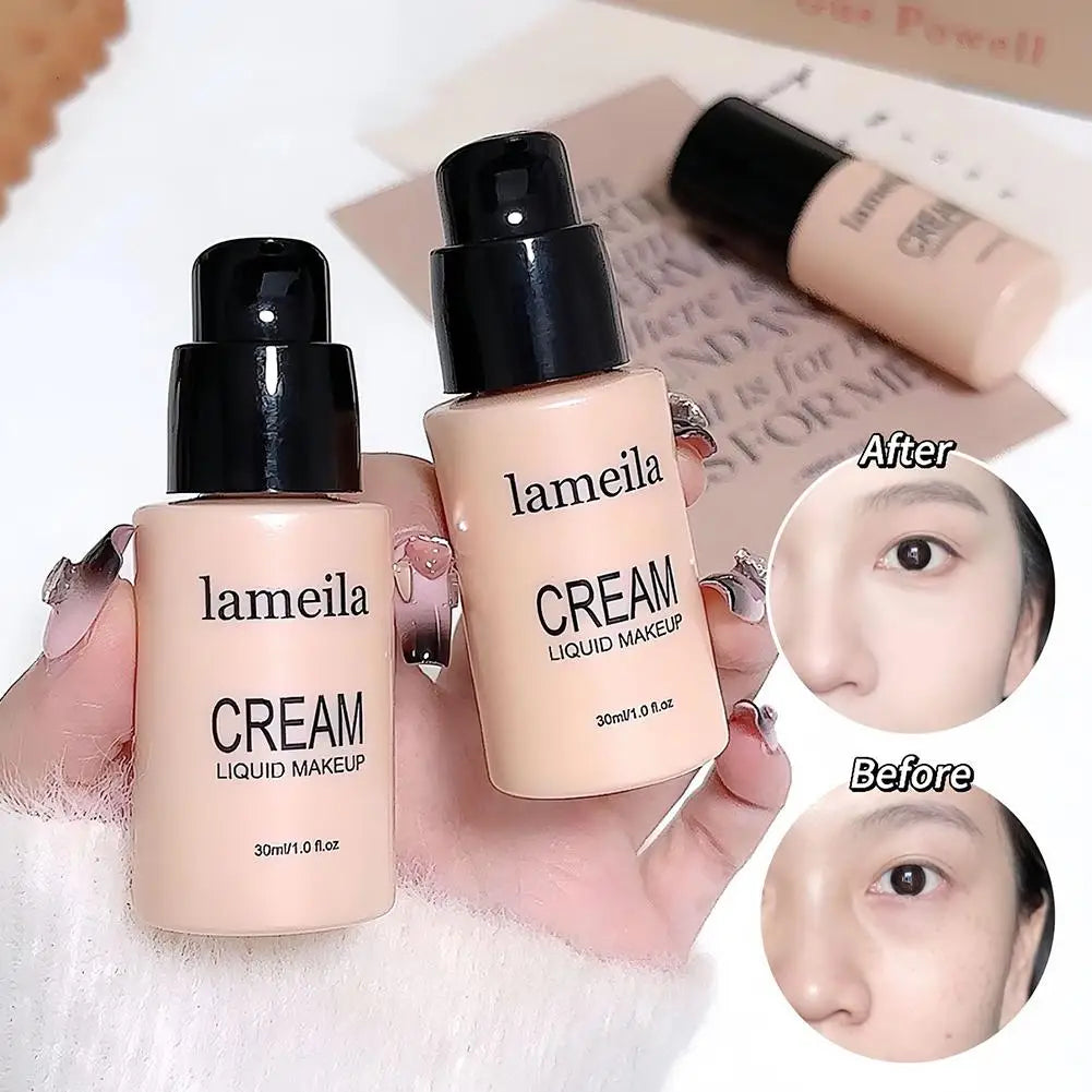 4Colors Matte Finish Liquid Foundation Effective Concealer Moisturizing Long-lasting Makeup Cosmetics for All Skin Tones