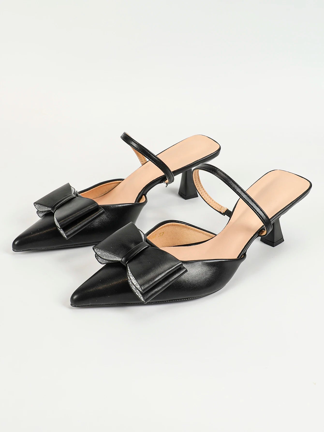 Women Bow Slingback Pointed Toe Pumps