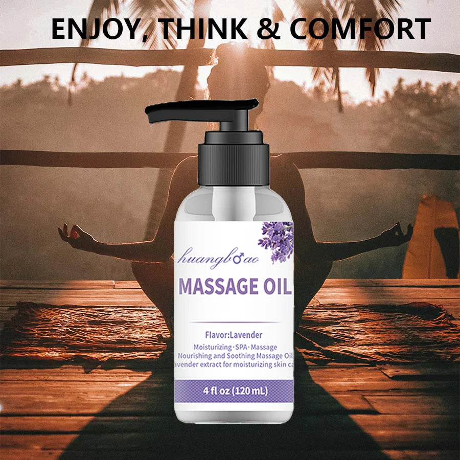 Lavender Massage Oil for Calming, Soothing and Relaxing Muscles Massage Oil for Massage Ideal Body Oil for Skin Moisturizing
