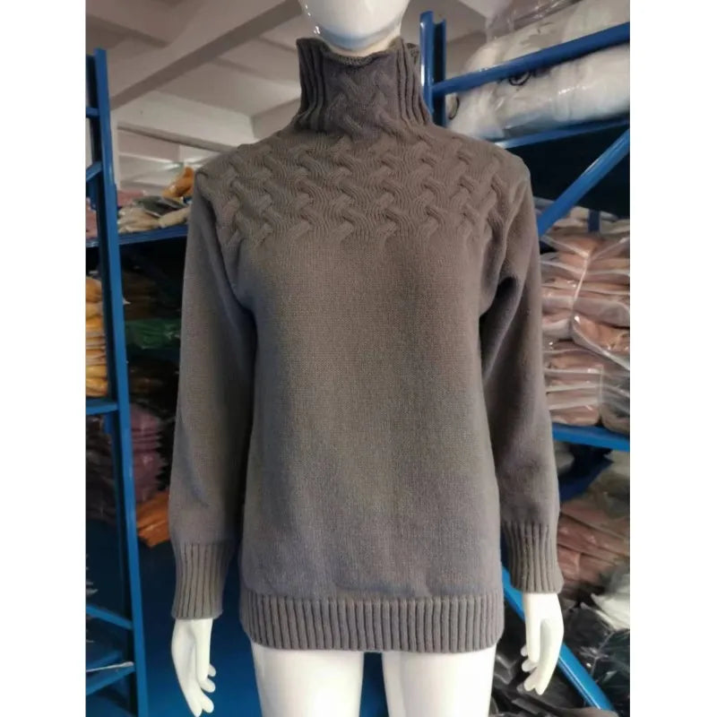 Winter Turtleneck Knit Pullover Sweater