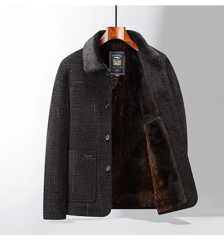 Modern Wool Blend Trench Coat