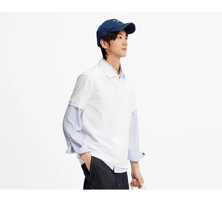 Semir Polo Shirt Men Moisture Wicking Solid Color Short Sleeve T-Shirt 2025 Summer New Slim Fit Top for Active Wear