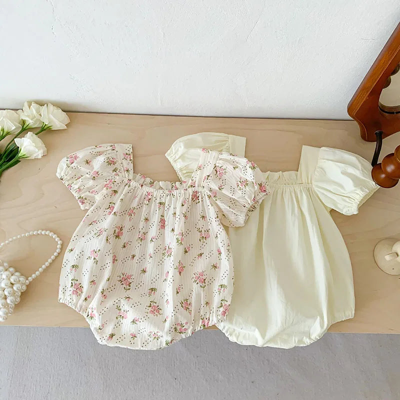 Floral Summer Baby Girl Romper
