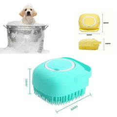 Blue Yellow Shampoo Dispenser Brush