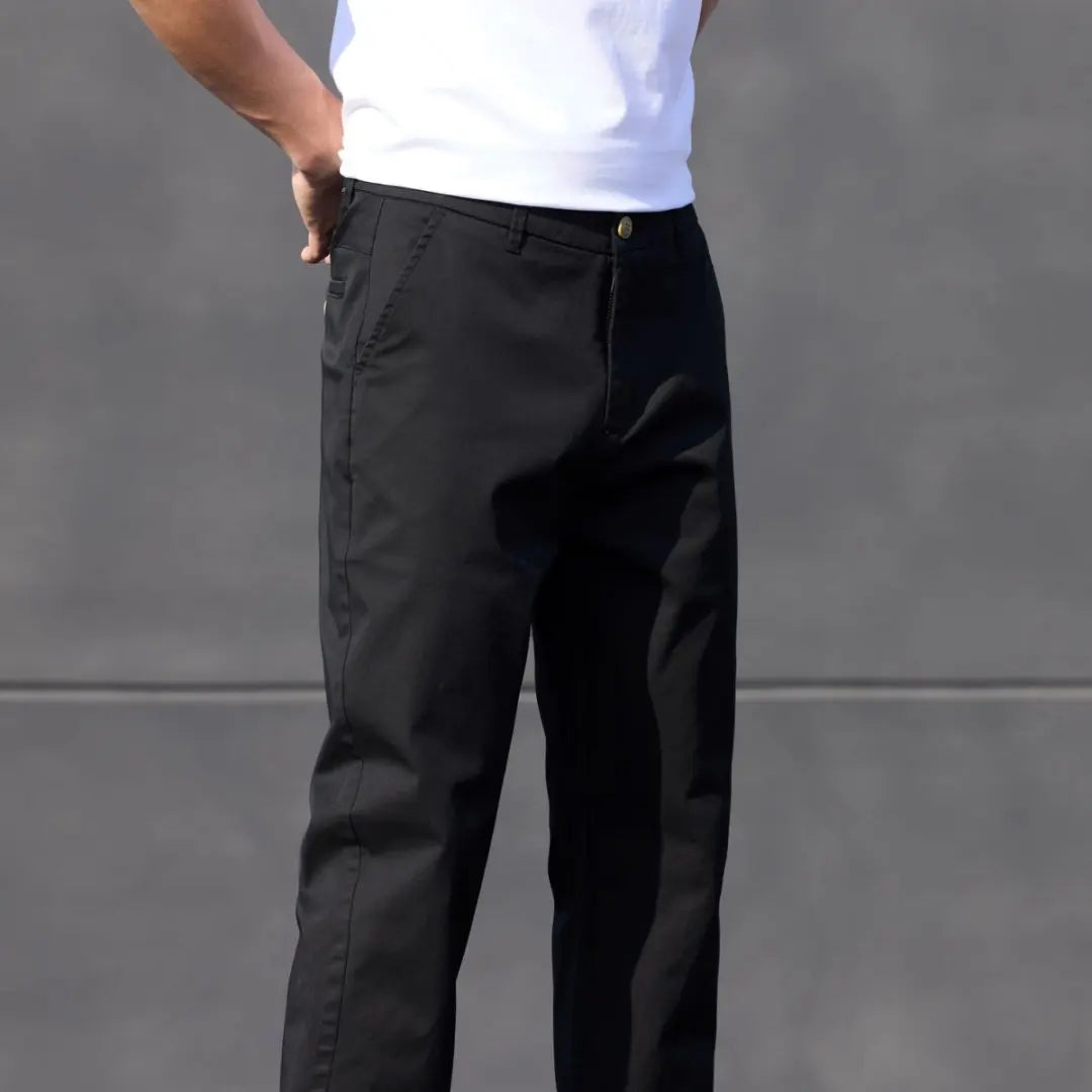 Stretch Cotton Straight Golf Trousers