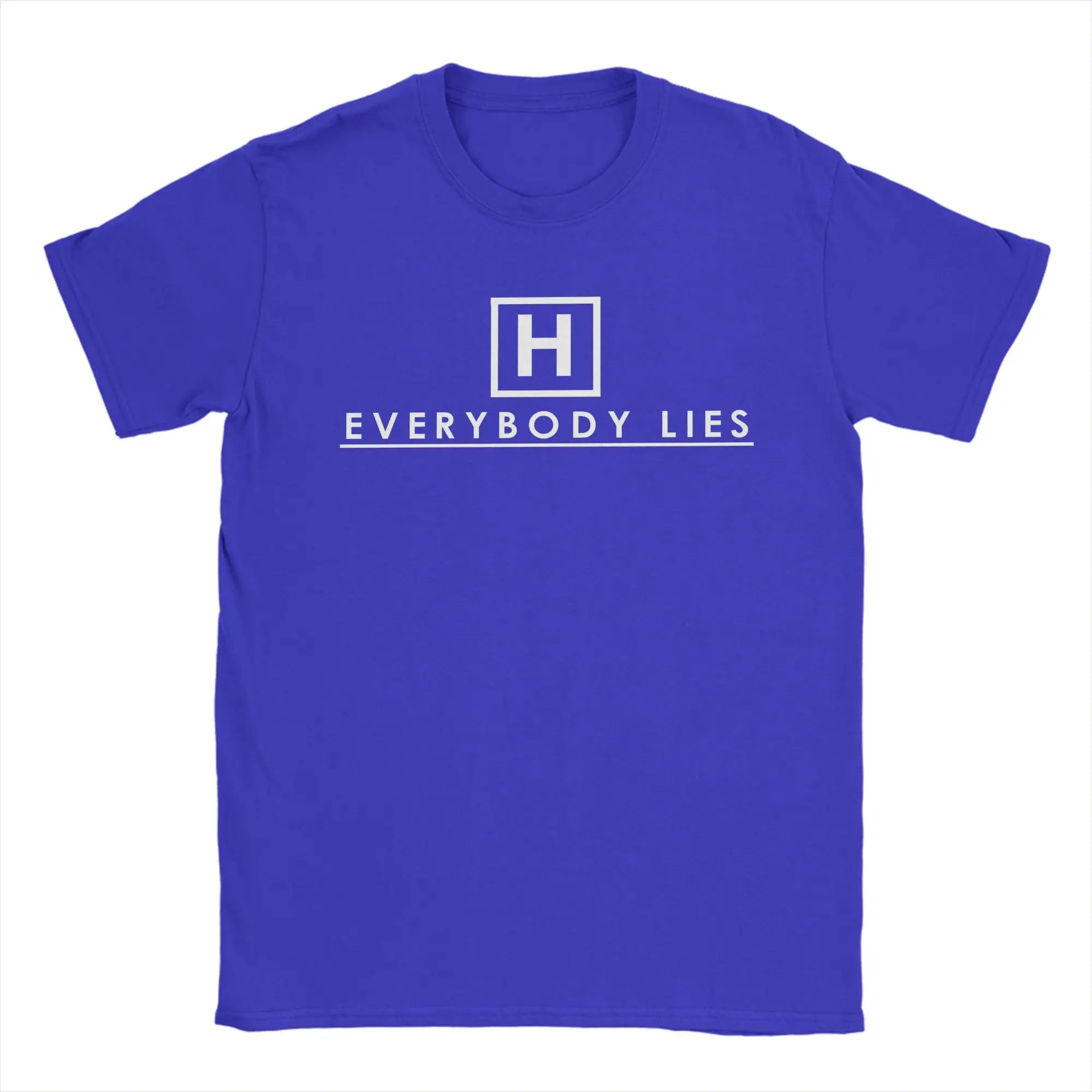 Men T-Shirts Dr Gregory House MD Vintage 100% Cotton Tees Short Sleeve Everybody Lies  T Shirts O Neck Clothes Adult