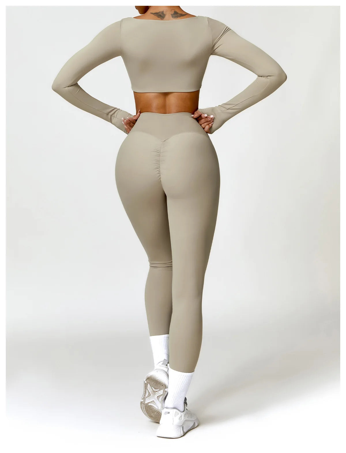 Summer 2PCS Yoga Suit Sports Set Women Quick-Dry Gym Set Women Tracksuit Running Workout Long Sleeve Sports Shirt Yoga Clothing