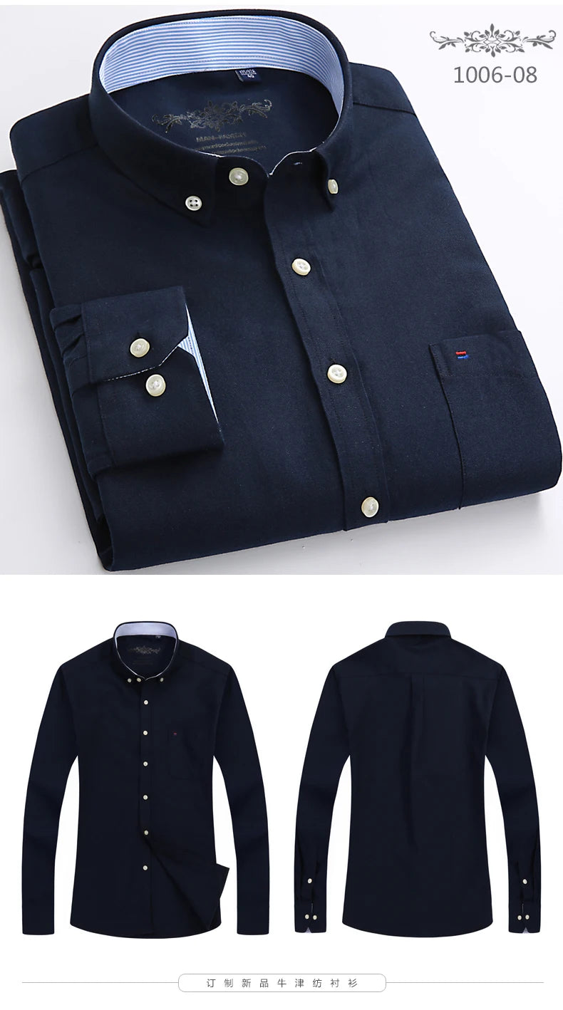 Slim Striped Office Shirt Men