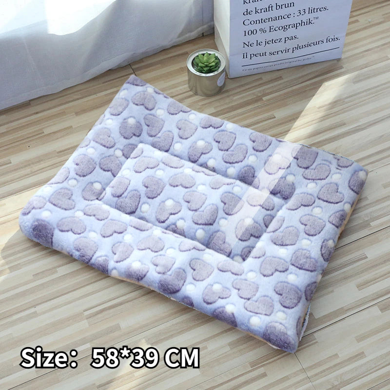 Soft Pet Bed Mats Short Plush Pet Sleeping Bed Mats for Cats Dogs Cute Pad Blanket Warm Kitten Cushion Cat Accessories