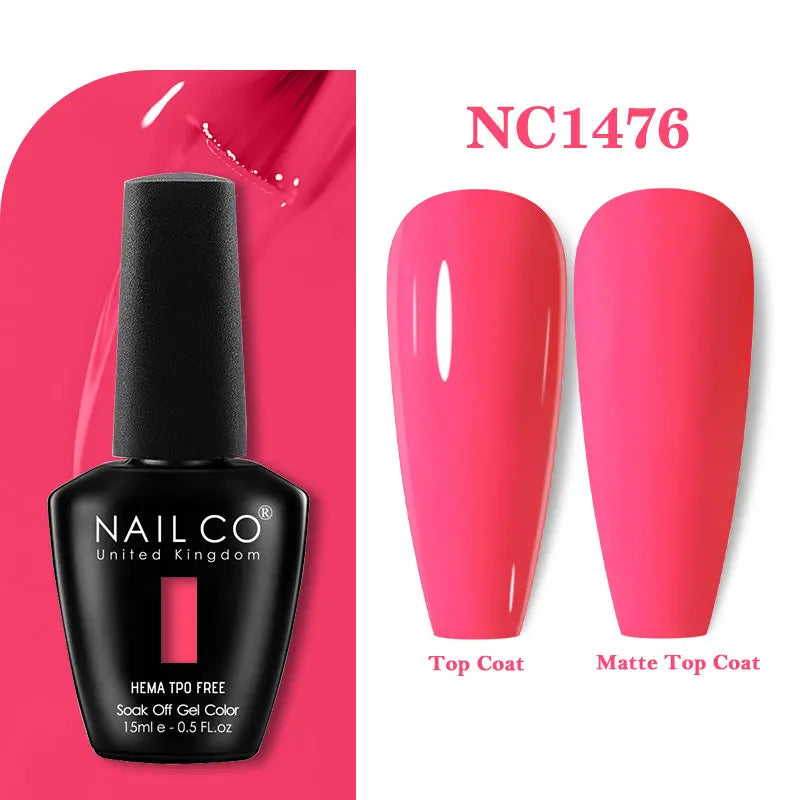 NAILCO 333 Colors Gel Nail Polish Semi Permanent Varnishes Nails Art Design Hybrid Soak Off Top Base Coat UV Gel Manicure 15ml