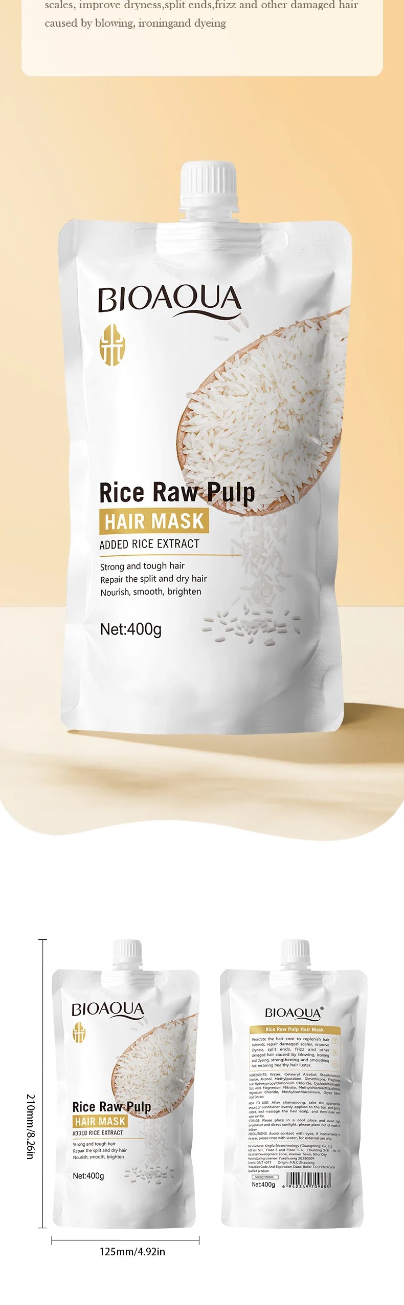 Rice Keratin Instant Repair Mask