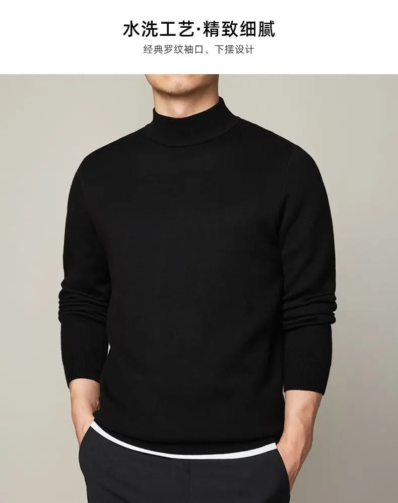 Mock Neck Slim Knit Sweater