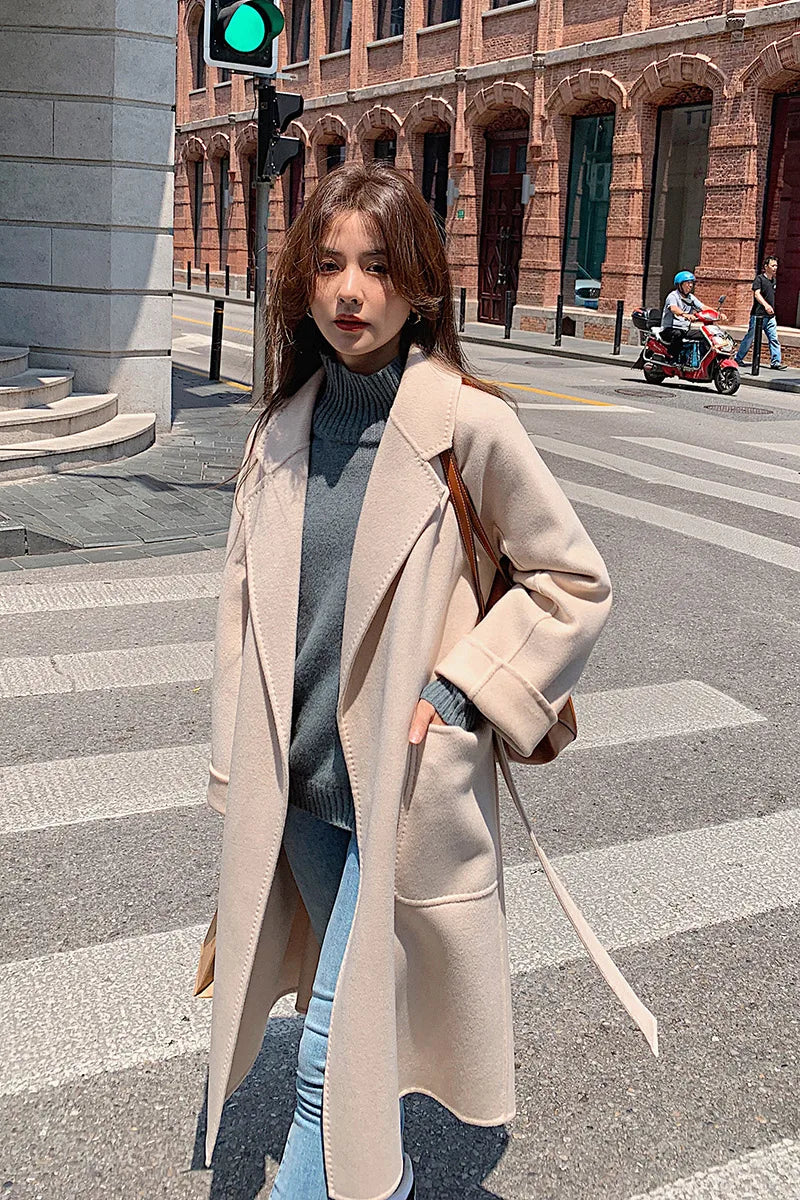 Double Faced Wool Korean Coat