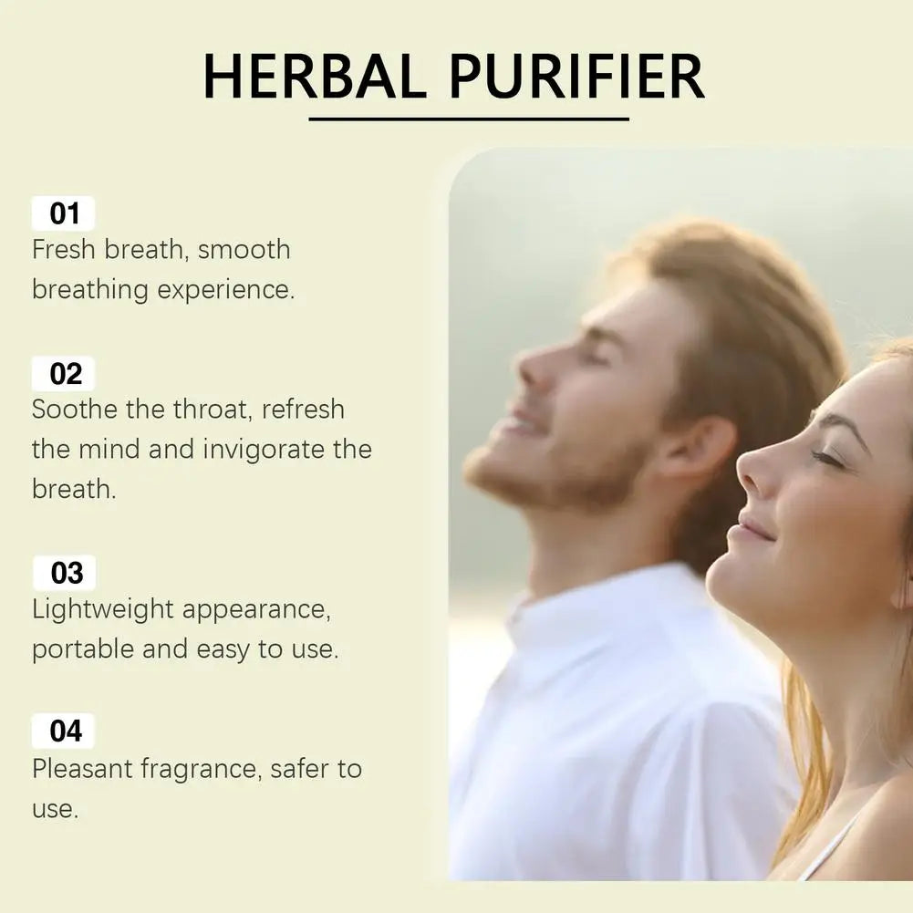 Herbal Diffuser with Mullein/Thyme/Mints Guarana/Green Tea Natural Energy Boost Clear Breathing Support for All Ages