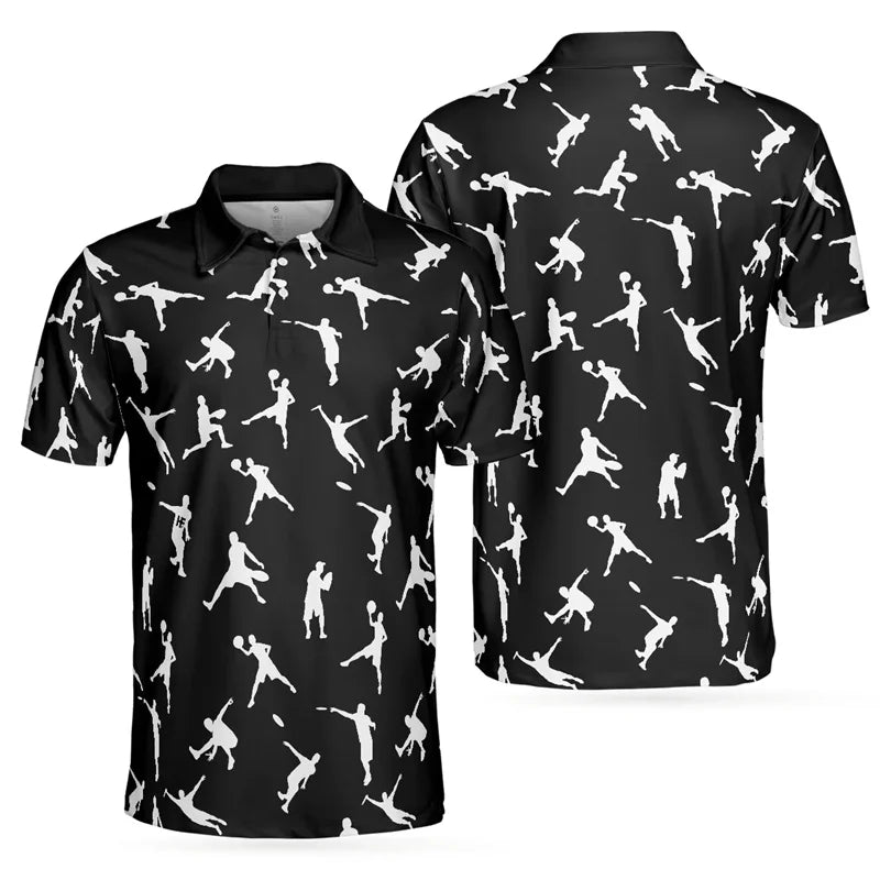Camouflage Print Summer Golf Polo