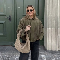 Vintage Loose Bomber Jacket