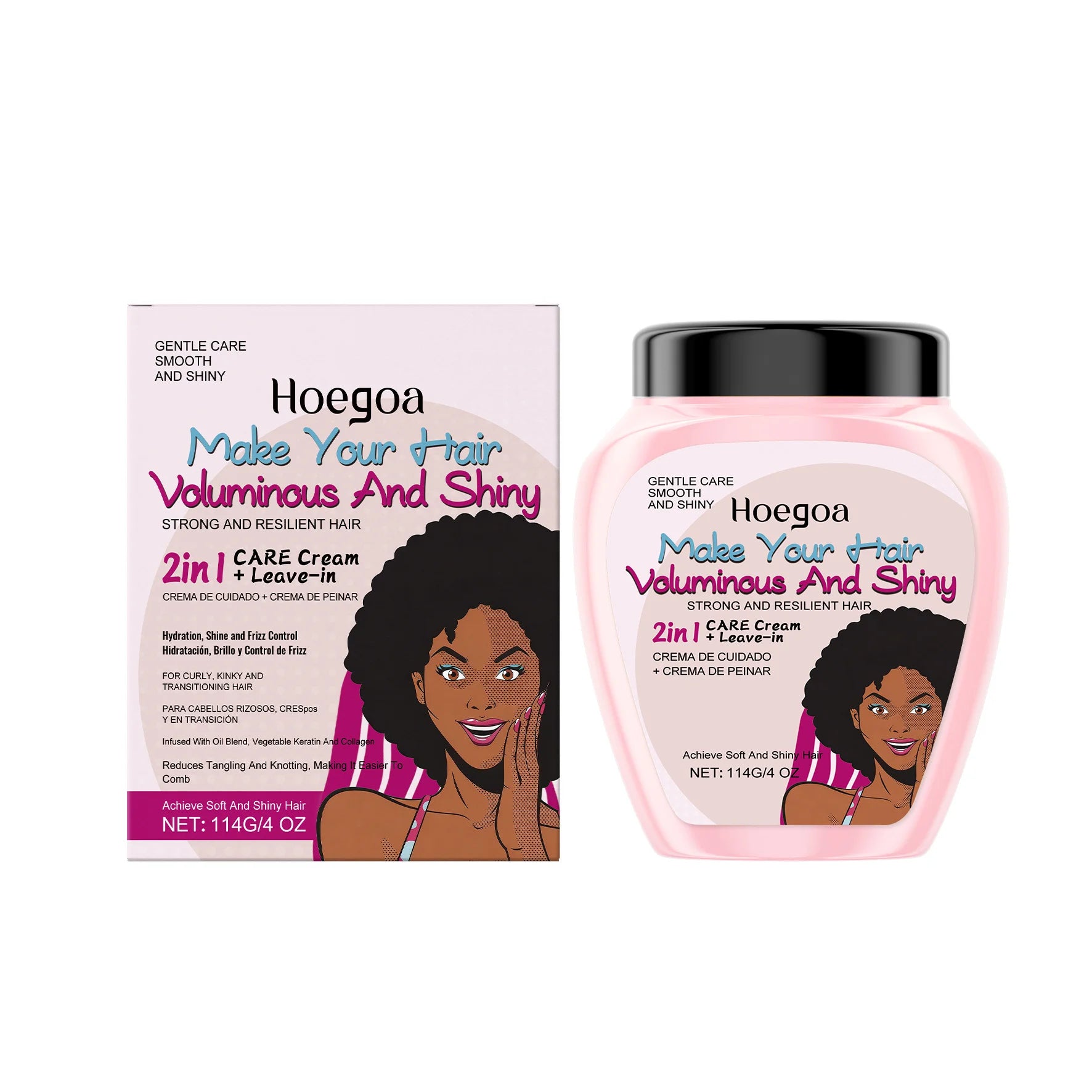 Leave-In Conditioner Cream For Curl Dry Hair Smoothing Deep Repair Damaged Shiny Nourishing Anti-Frizz Hair Care Conditioner