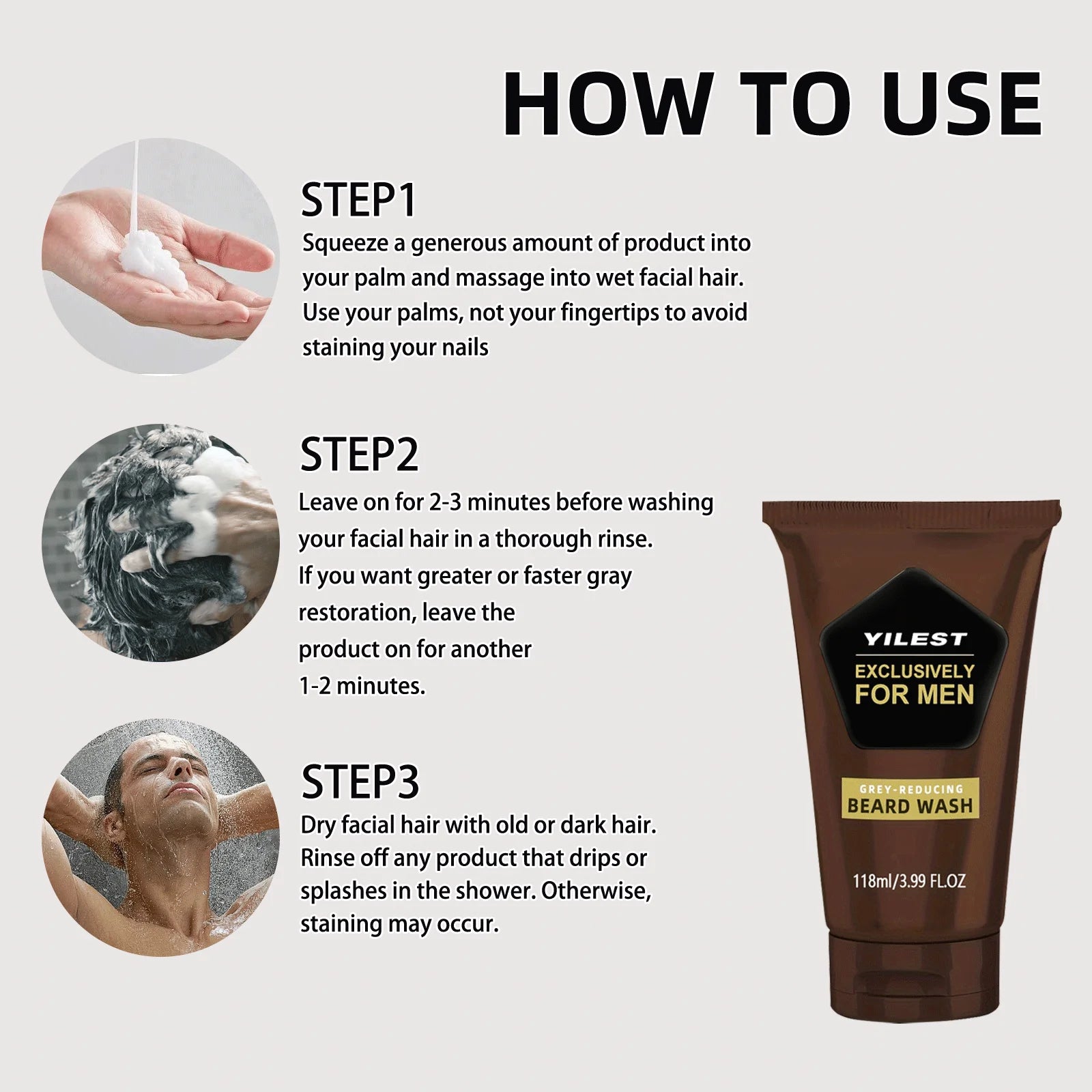 Beard Lotion Foam Rich Deep Cleaning Nourish Beard Remove Dirt Excess Grease Men Soft Beard Healthy Shine Strengthen Beard Roots