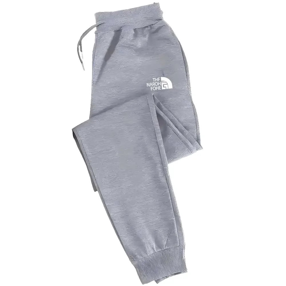 Men'S Casual Joggers with Elastic Drawstring Waist & Cuffed Ankles - 100% Polyester Knit, Loose Fit Print Athletic Pants for Gym