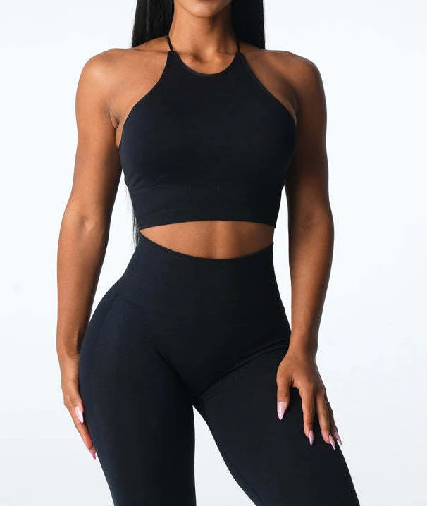 Embrace Seamless Sports Bra Women Backless Gym Bra Tops Padded Yoga Bras Push Up Running Sports Bras Workout Bralette Sportswear