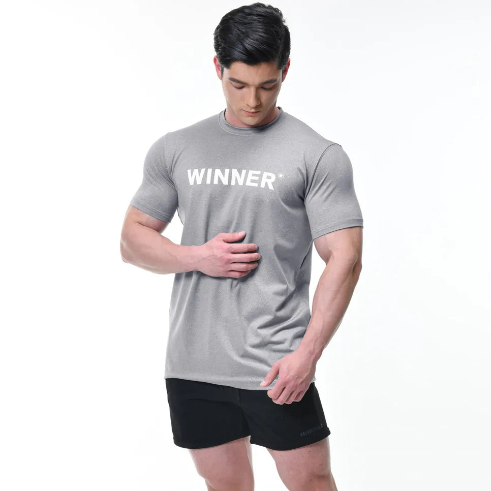 Men Muscle Shirt Slim Fit Bodybuilding Tshirt Men Workout Fitness Shirts Top Tees