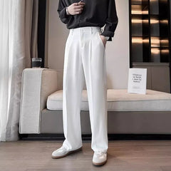 Classic White Wide-Leg Dress Pants