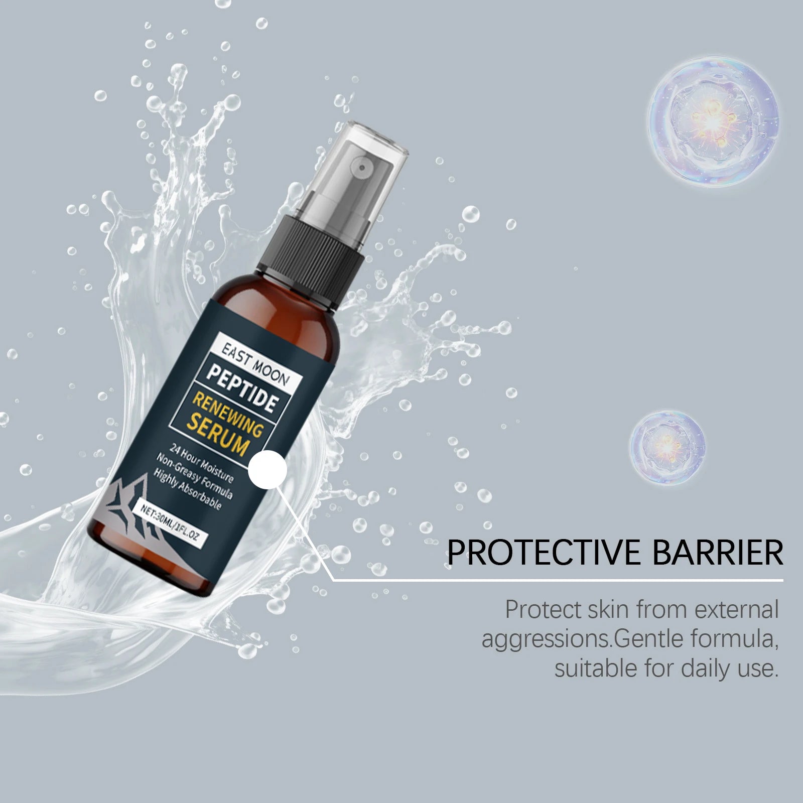 Men Renewing Serum Spray Hydrating & Firming Face Essence Wrinkle Reduction Shrink Pores Smoothing Tightening Skin Care