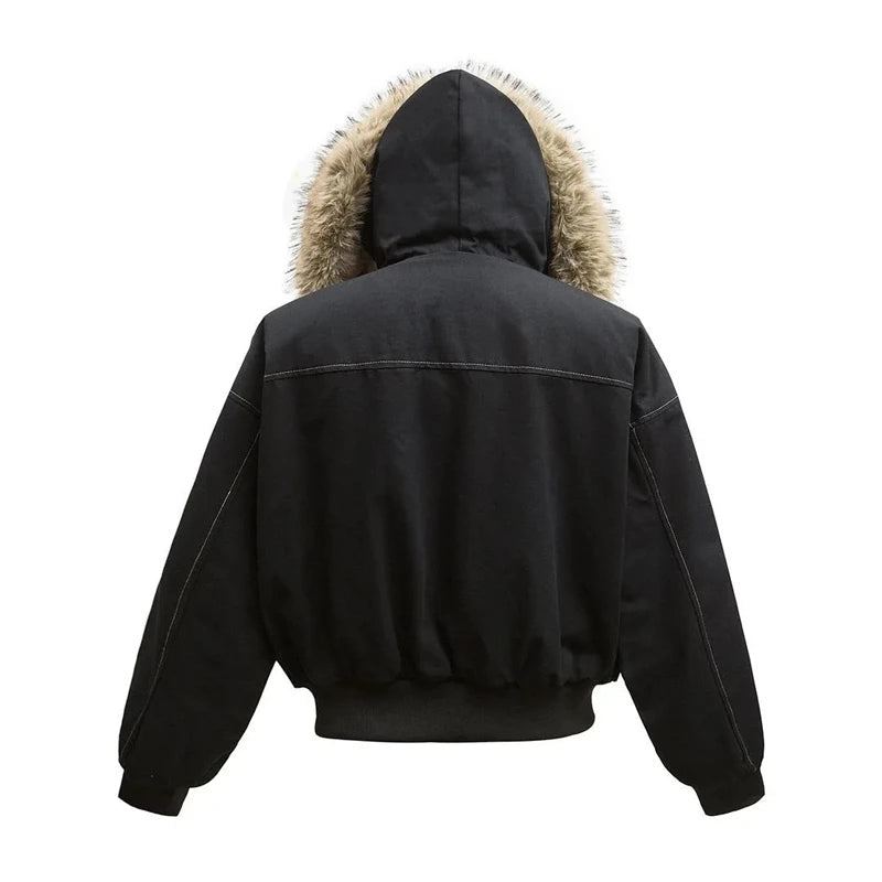 Faux Fur Hooded Parka