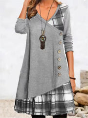 Loose Fit V-Neck Long Dress