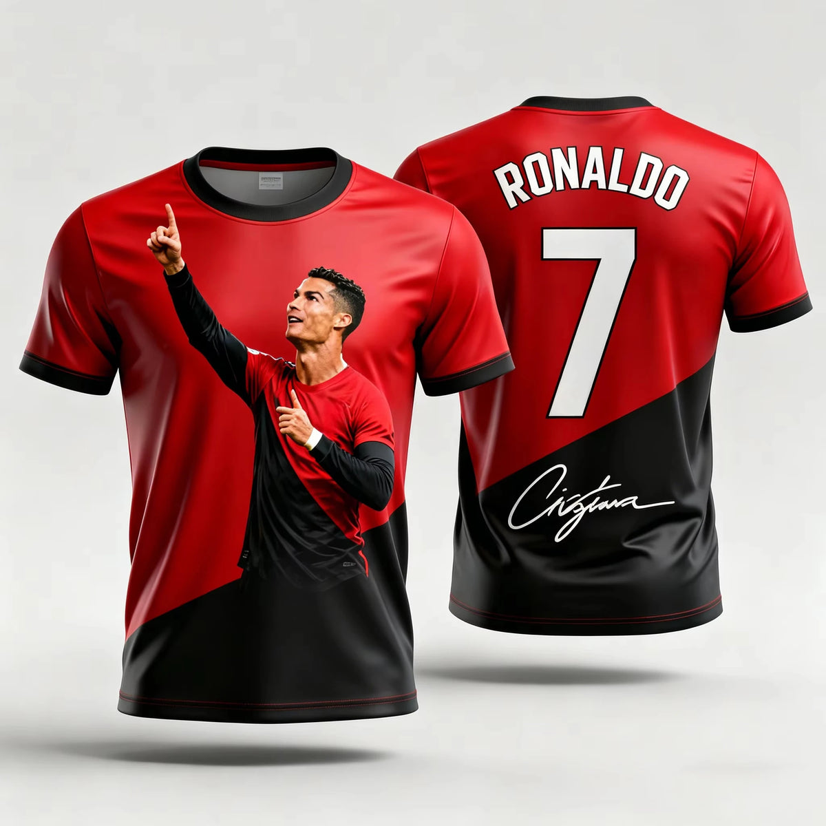 2026 Ronaldo 7 Football Jersey Chatgpt Ai Style Adults and Kids Fan Edition Summer Soccer Training Tops Comfortable Sportswear