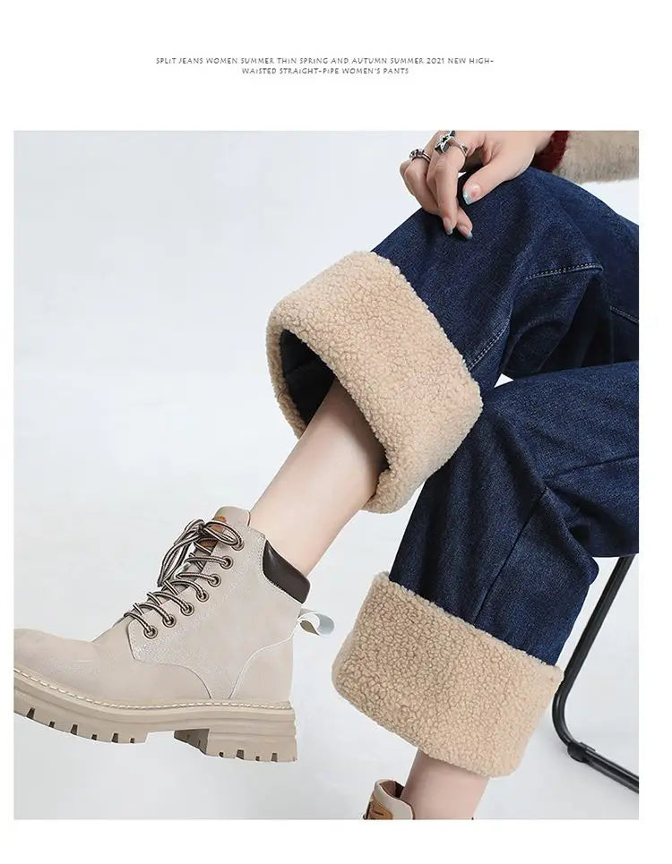 Winter Straight Leg Denim Jeans