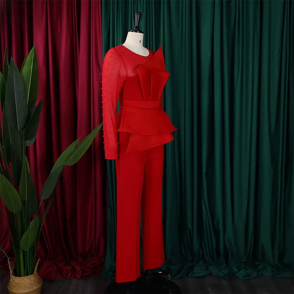 Luxury Beaded Party Night Jumpsuit