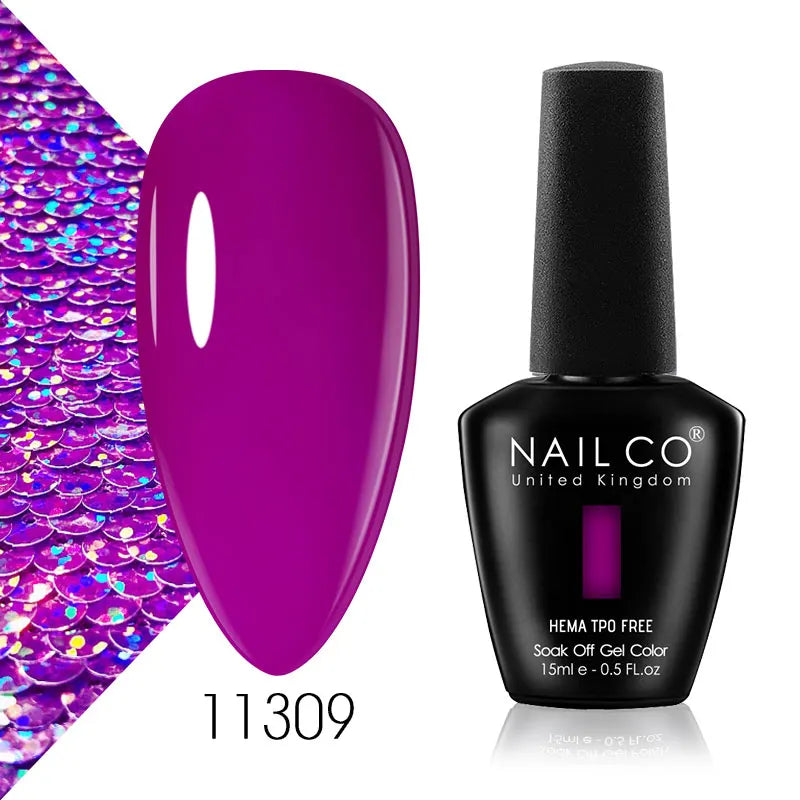 NAILCO 15ml Nail Gel Polish Semi Permanent UV Varnish Nails Art Gel Vernis Manicure TOP BASE Nails Products Supplies Equipment