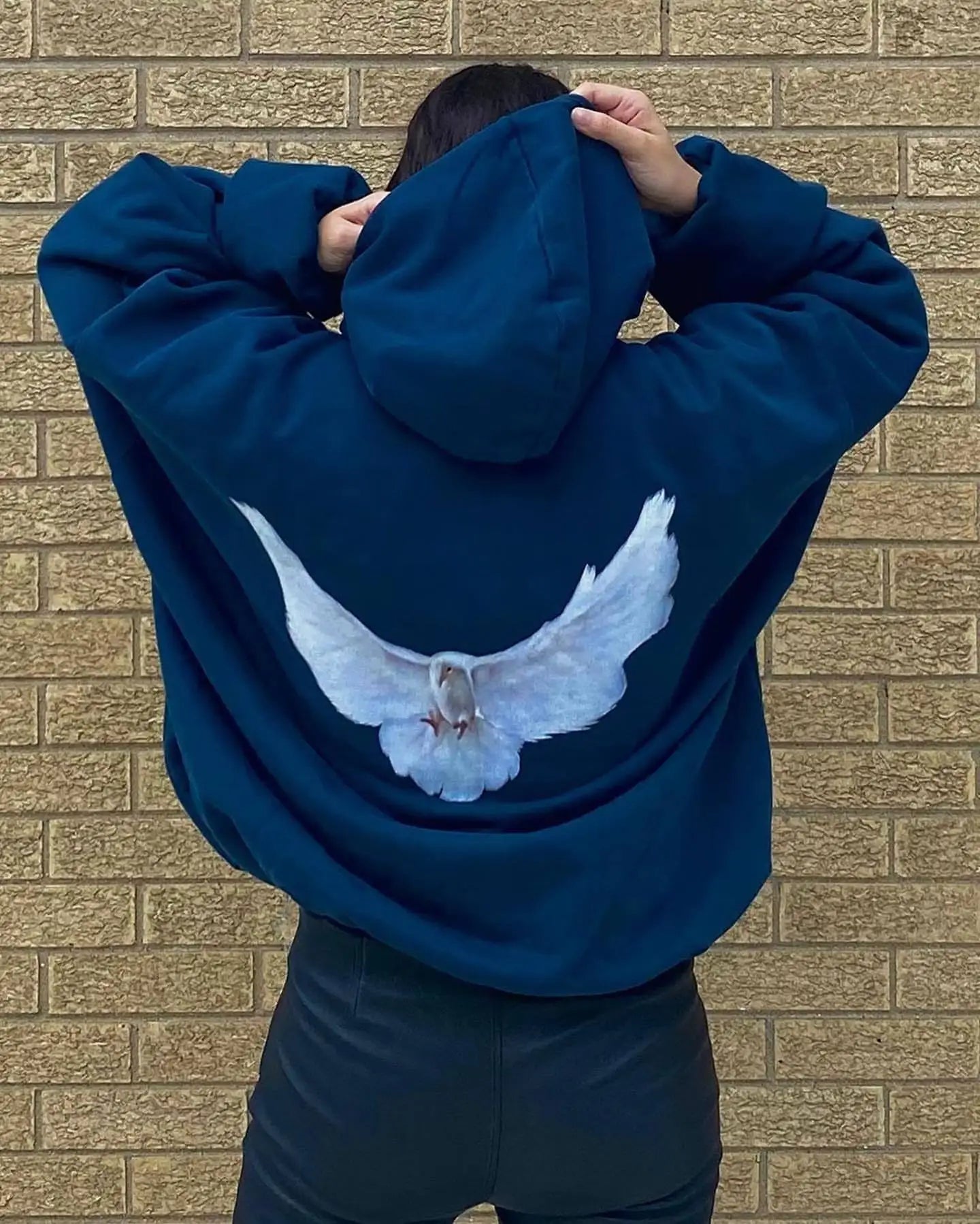 Dove Print Kanye Hoodie Men Women Streetwear 1:1 Sweatshirt High Quality Loose Double-Layer Heavy Fabric Pullover Ovesize hoodes