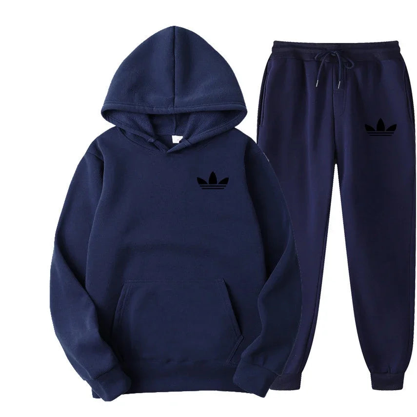 2025 New Men's Fashion Casual Tracksuits Outdoor Jogging Hooded Sets Sports Luxury Hoodie + Pants Suit Clothing