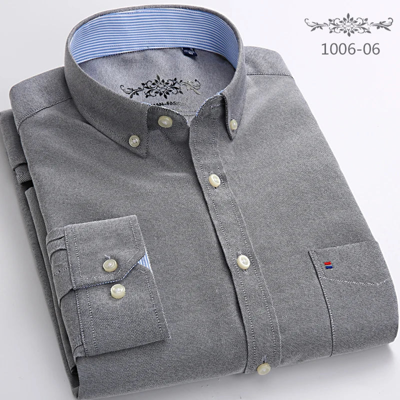Slim Striped Office Shirt Men