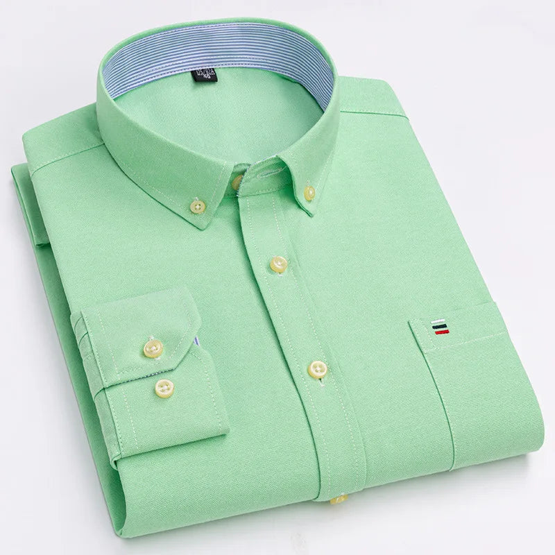 Oxford Striped Cotton Casual Shirt