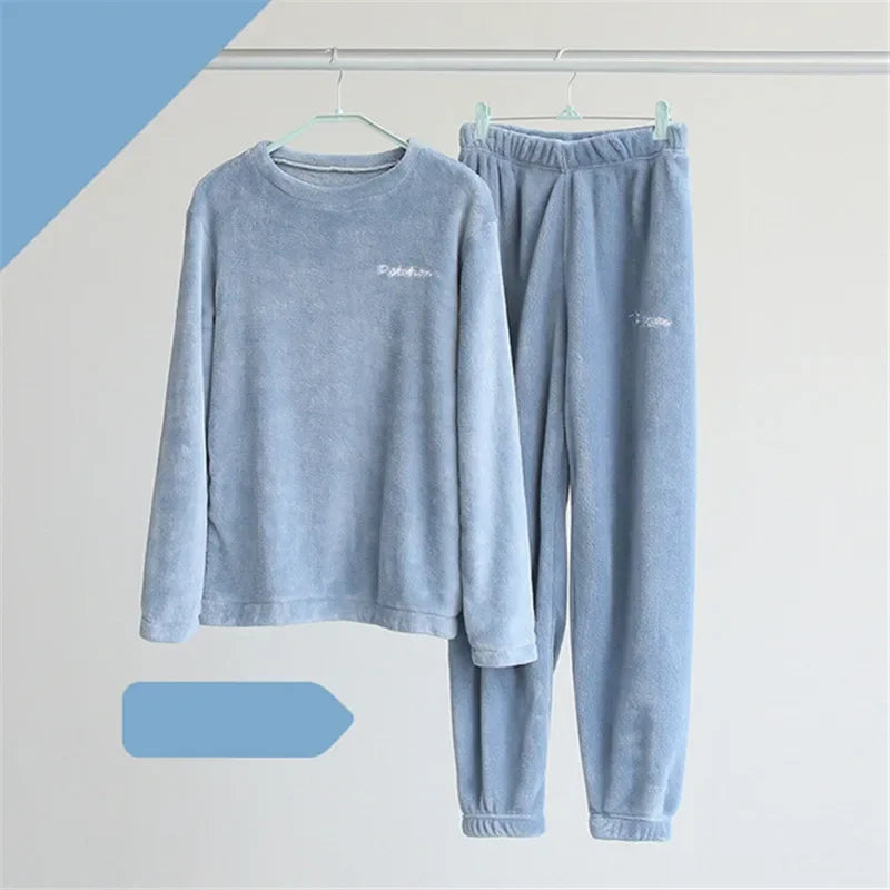 Thick Coral Fleece Pajama Set