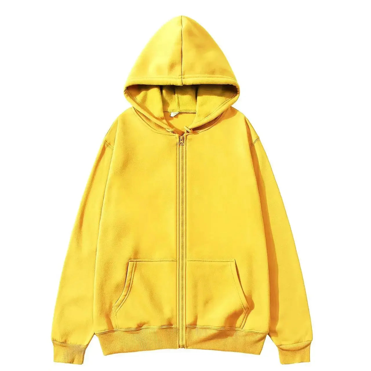 Men’s High Street Solid Zip-Up Hoodie
