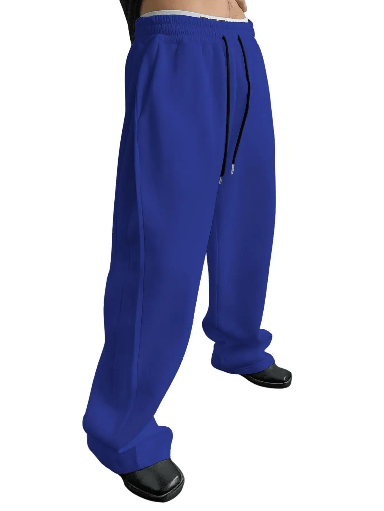 Men's Athletic Trainning Joggers Casual Loose Fit Sweatpants Spring Fall Fleece Lined Pants Elastic Waist Drawstring Trousers