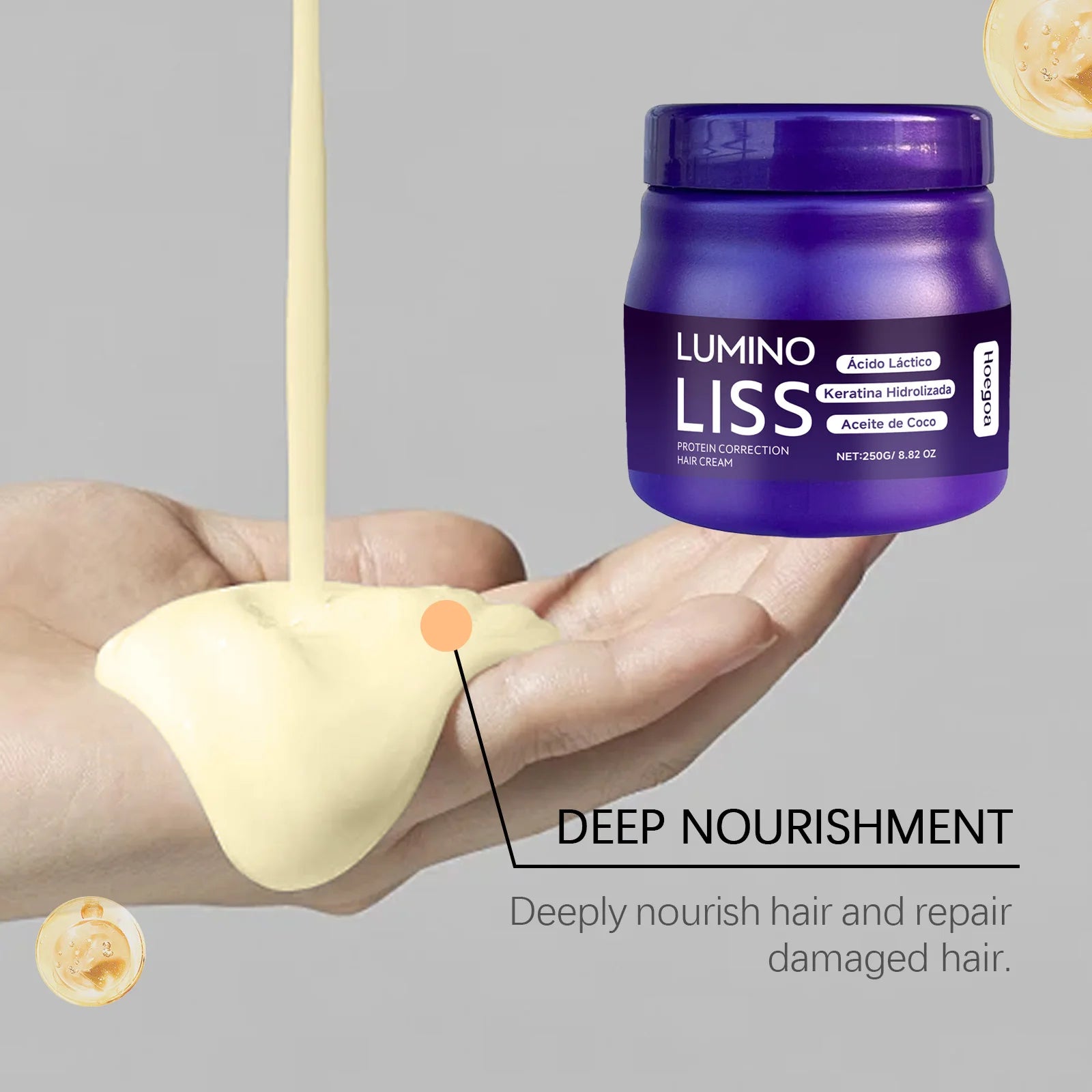 Keratin Hair Straightening Cream Reduce Dry Frizzy Damaged Hair Care Restore Soft Smooth Shiny Moisturizing Hair Conditioner