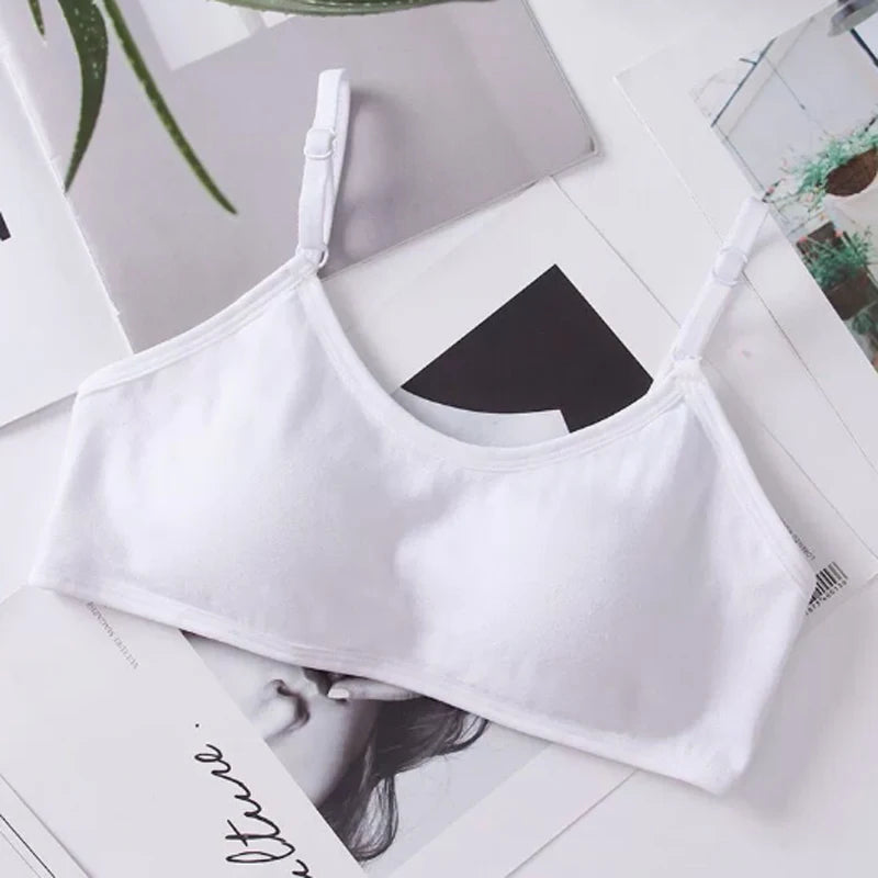 Cotton Sports Training Bras Casual Back Buckle Teenage Lingerie No Steel Rings Sports Bra Elastic Breathable Student Underwear