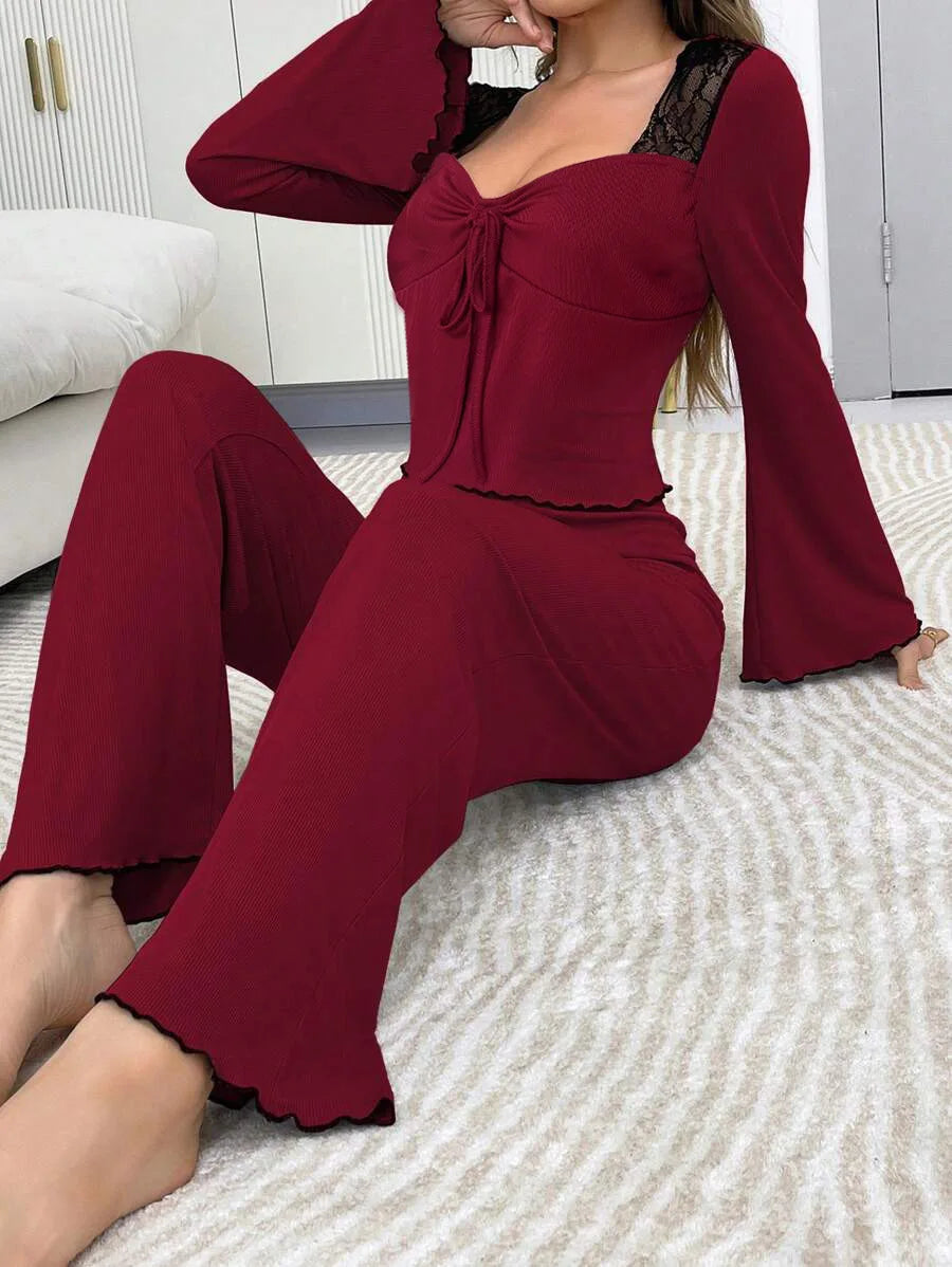 Soft Knit Autumn Pajama Set