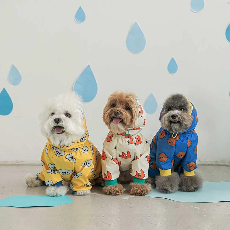 Waterproof Hooded Pet Rain Jacket