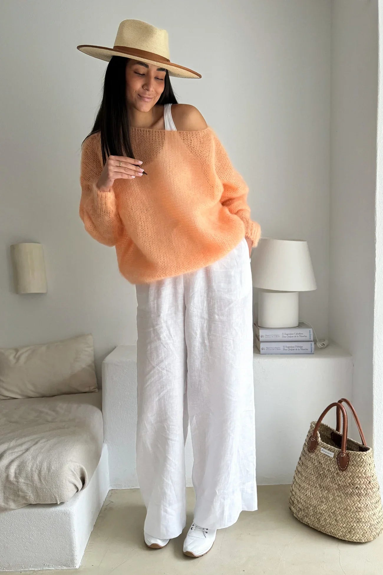 Off Shoulder Casual Knit Pullover