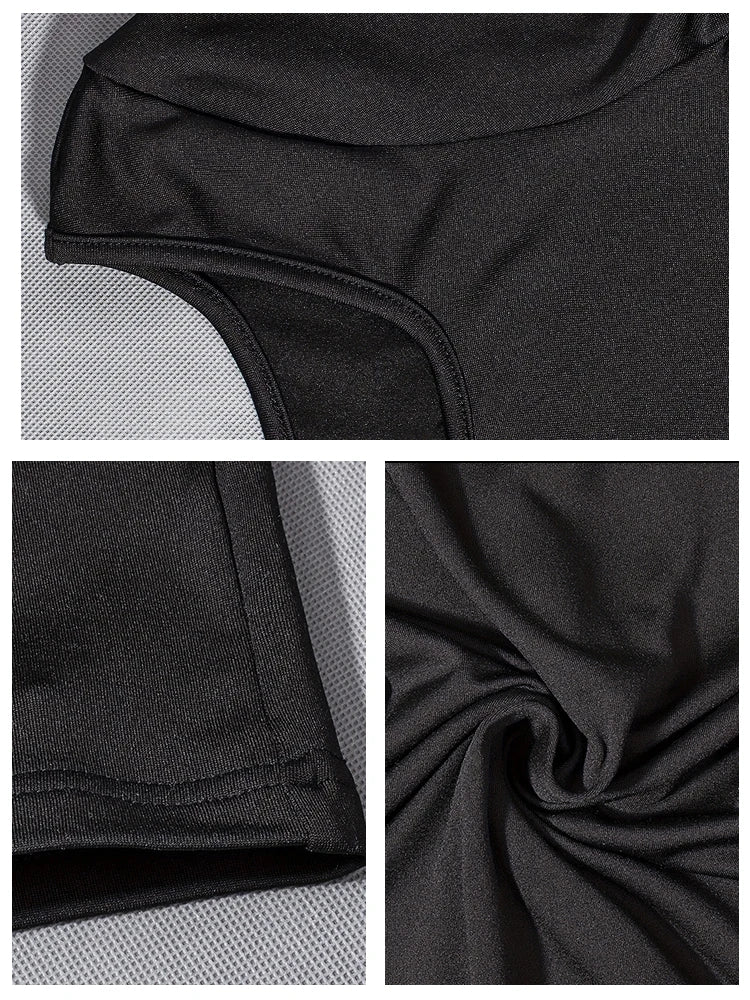 Chic Solid Bodycon Fitness Jumpsuit