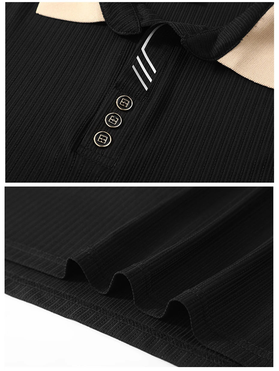 Oversized Contrast Summer Polo Shirt