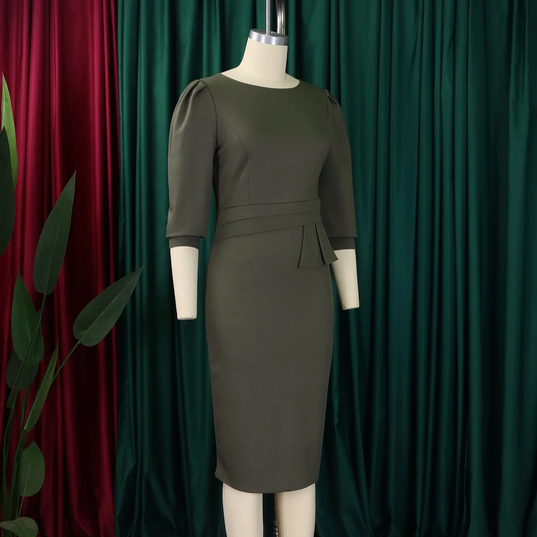 Sheath Half Sleeve Office Dress