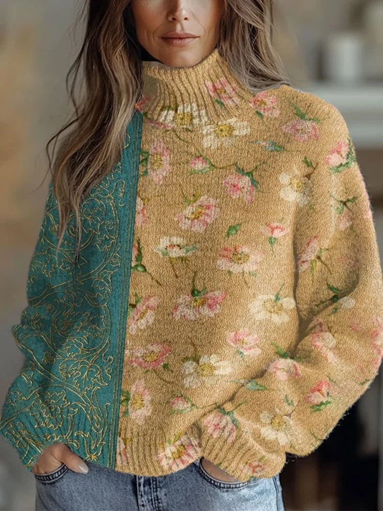 Festive Printed Winter Knit Sweater